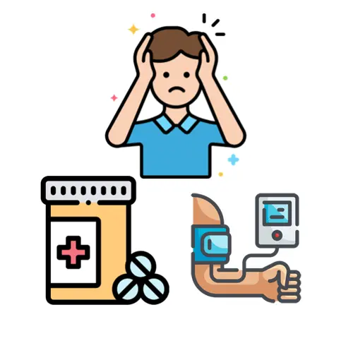 Mann Kopfschmerzen, Medizin, vernetztes Gesundheitsgerät