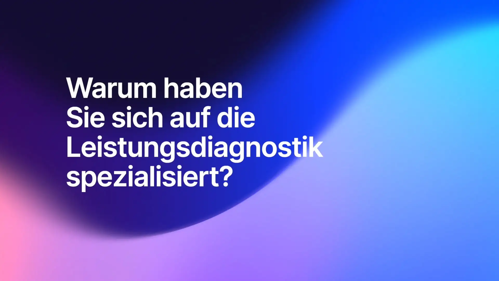 Warum haben Sie sich auf Leistungsdiagnostik spezialisiert?