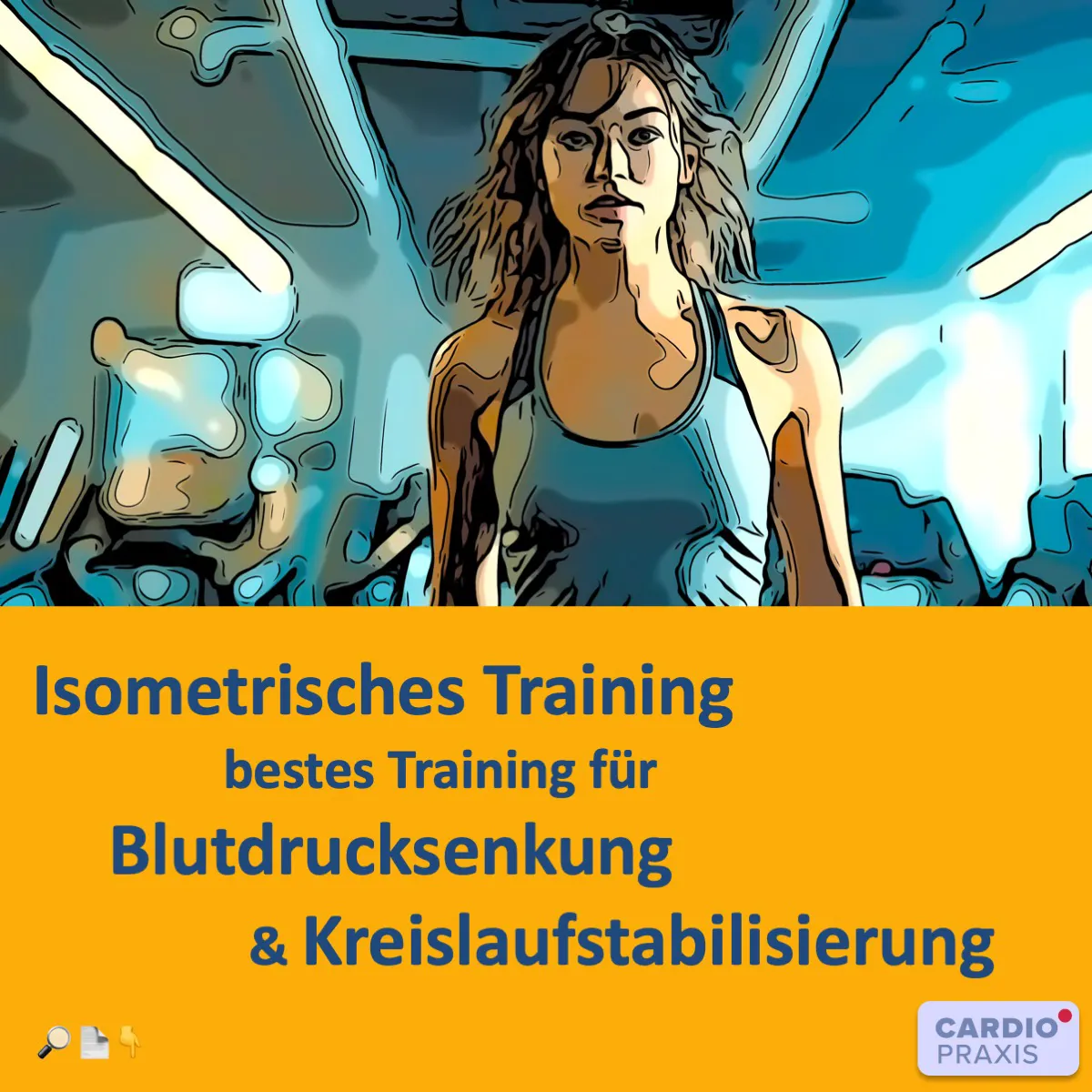 Frau beim isometrischen Fitness-Workout im Gym.