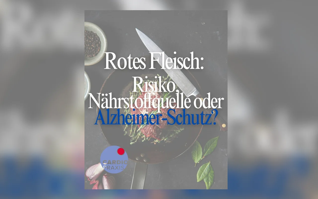 Rohes Steak mit Messer und Kräutern